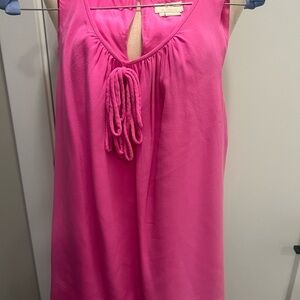 Kate Spade Pink Sleeveless Tie Front Blouse